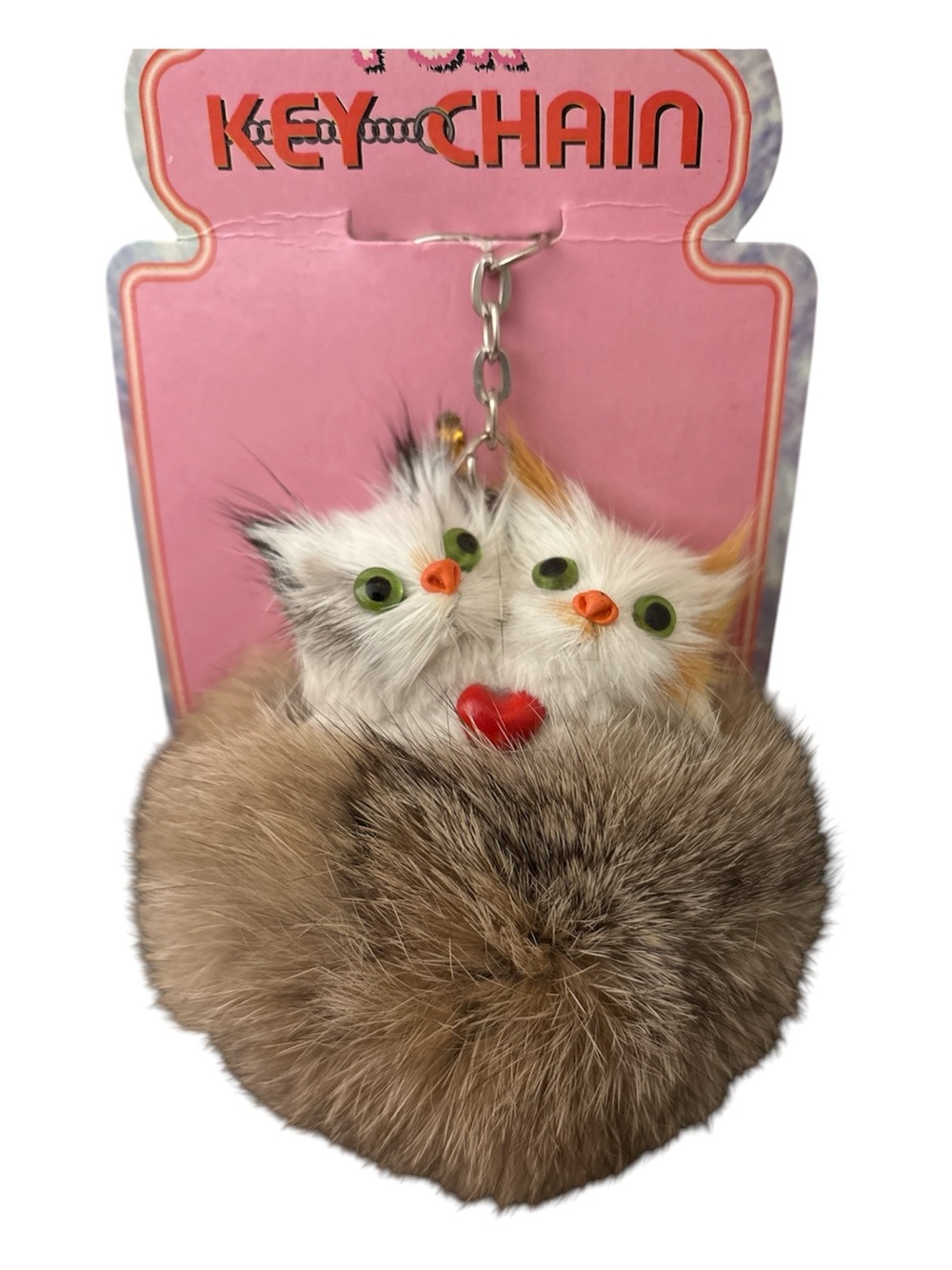 Vintage 1999 Furry Animal Pom Keychains NWT Pick One - Picture 3 of 6